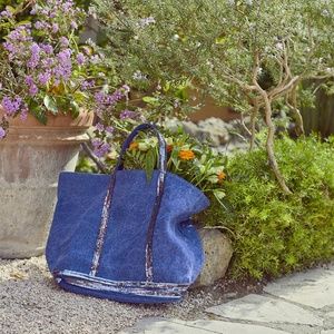 Vanessa Bruno Linen and Sequins Cabas Tote Bag